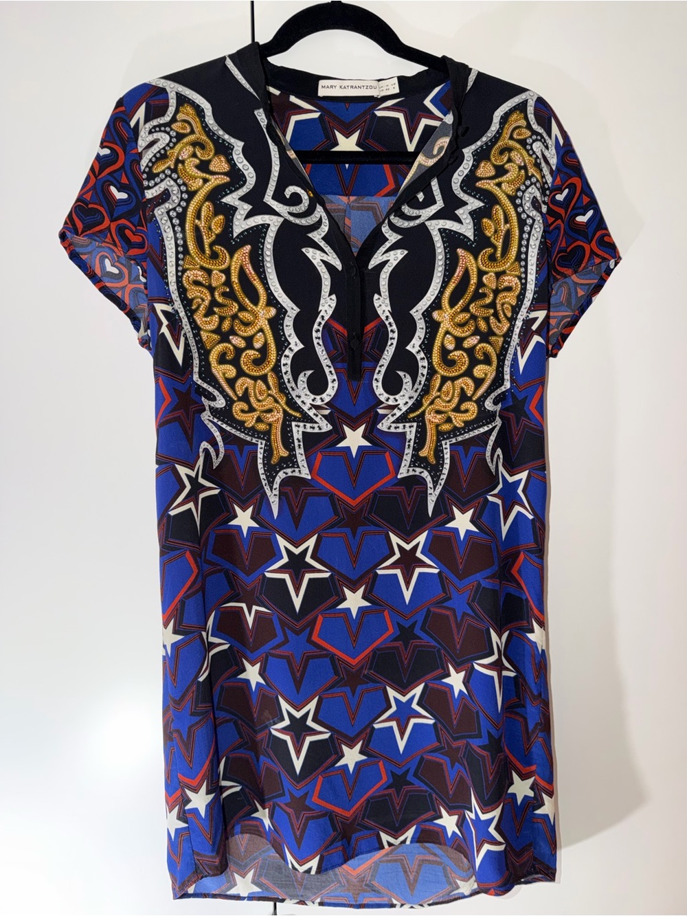 Rare Silk Hearts & Stars Dress